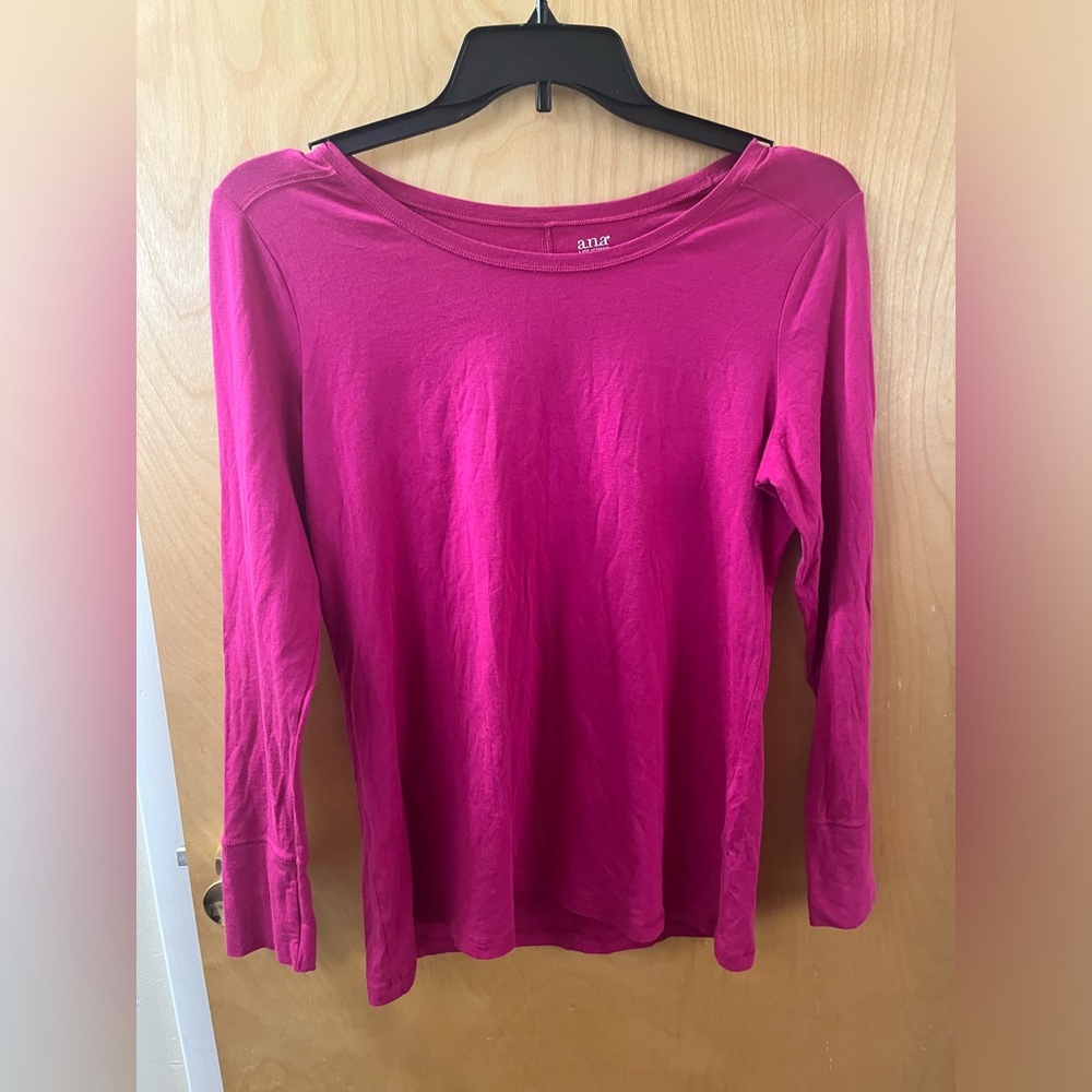 a.n.a Women’s Ling Sleeve Shirt- Large